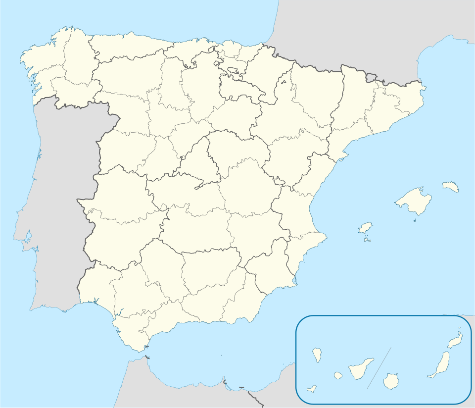 Mapa completo de Espanha com províncias, Baleares e Canárias